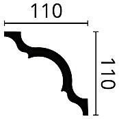 Nmc Decoflair Zierprofil Deckenleiste A (2 m x 110 mm x 110 mm, Extrudiertes Polystyrol (XPS)) | BAUHAUS