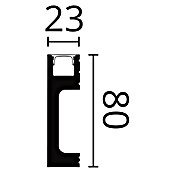 Nmc Decoflair Lichtleiste IL10 (2 m x 23 mm x 80 mm, Hochverdichtetes extrudiertes Polymer (HDPS)) | BAUHAUS