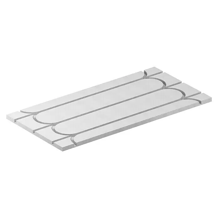 Fermacell Fußbodenheizelement Therm25 - 1.000 x 500 x 25 mm, Längs- und Umlenknuten - Graue Fußbodenheizungs-Dämmplatte mit vorgeformten Rillen für die Rohrinstallation.