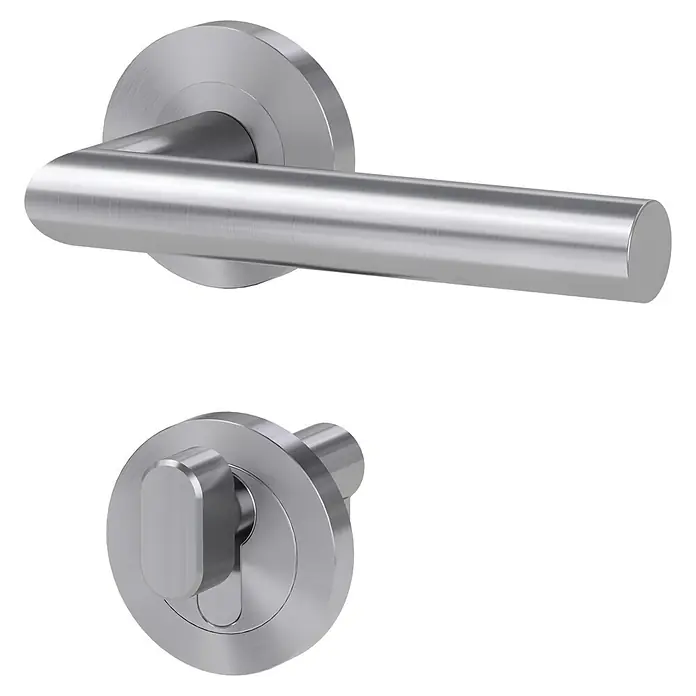 Diamond Doors Knaufzylinder WC/Bad für Bandseite EO - Baulänge innen: 16 mm, Baulänge außen: 21,5 mm - Türbeschlag aus Edelstahl mit Türgriff und Drehknopf für Badezimmer und Toiletten.