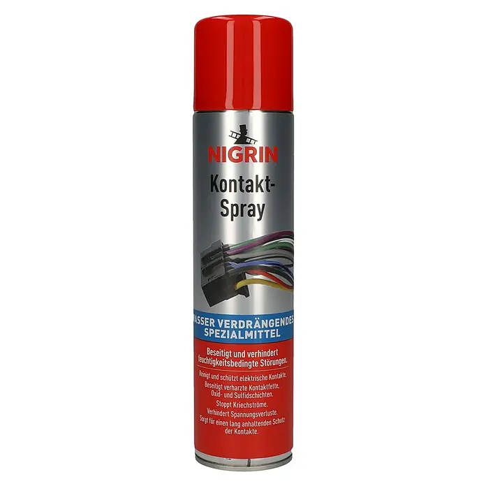 Nigrin Kontaktspray - 400 ml - Nigrin Kontaktspray zur Reinigung und zum Schutz elektrischer Kontakte, beseitigt Feuchtigkeit und sorgt für lang anhaltenden Schutz.