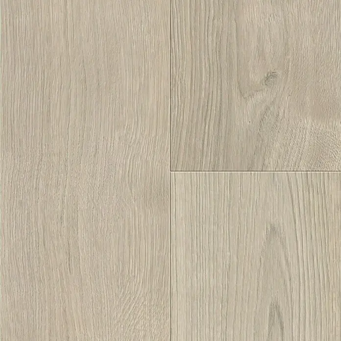 Living by Haro Laminat NKL32 - Eiche Edmonton, Landhausdiele, 1.282 x 193 x 7 mm - Nahaufnahme von hellem Laminatboden mit Holzmaserung, ideal für moderne Innenräume und langlebige Bodengestaltung.
