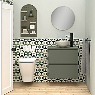 Conjunto de mueble de baño Nuca (60 cm, Verde Musgo, 3 pzs.)