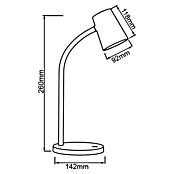 Brilliant LED-Tischleuchte Illa (6,5 W, L x B x H: 14,2 x 14,2 x 26 cm, Weiß, Warmweiß) | BAUHAUS