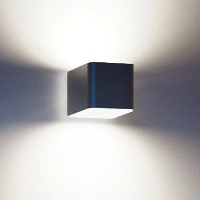 Steinel LED-Sensor-Außenwandleuchte L 840 SC anthrazit (9,1 W, L x B x H:  11 x 11 x 13,35 cm, Anthrazit, Warmweiß) | BAUHAUS