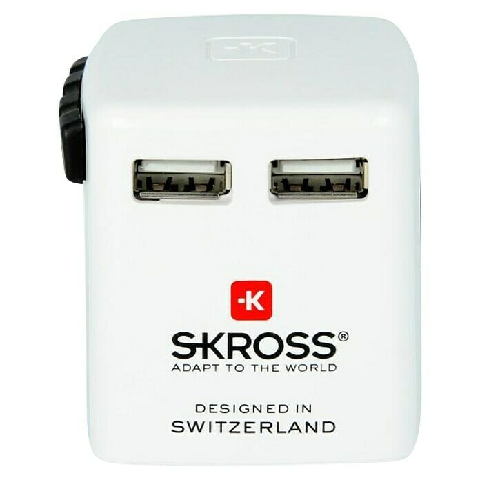 Skross Reiseadapter World USB Charger (Netzsteckertyp Reiseadapter: Typ A (NEMA-1), Weiß) | BAUHAUS