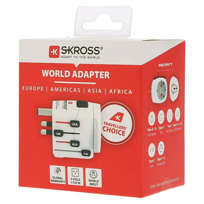 SKROSS Adaptateur de voyage PRO Light USB 2xA - Monde entier, monde - France