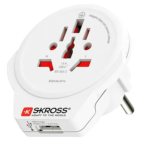 Skross  Reiseadapter World to Europe USB