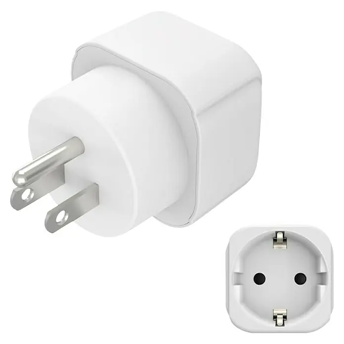 Hama Reiseadapter Europa nach USA, Kanada, Karibik, Japan & Ostasien - Netzsteckertyp Reiseadapter: Typ B (NEMA-5), Weiß - Weißer US-Stecker-auf-EU-Steckdosenadapter für den Reisegebrauch, ideal um Elektrogeräte in Europa anzuschließen.