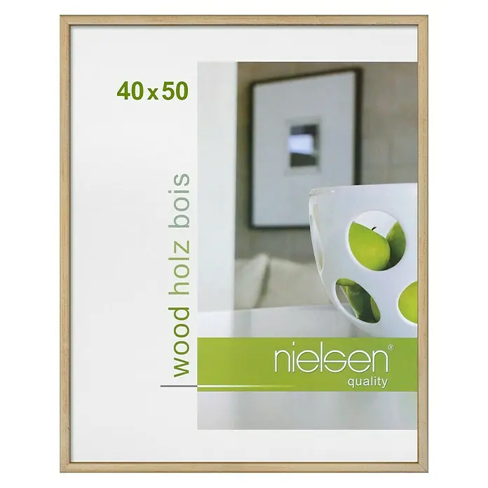 Nielsen Holzrahmen Zoom - 40 x 50 cm, Gold - Nielsen Holz-Bilderrahmen 40x50 cm mit modernem Design, ideal für Fotos und Kunstdrucke. Hochwertige Verarbeitung für stilvolle Wanddekoration.
