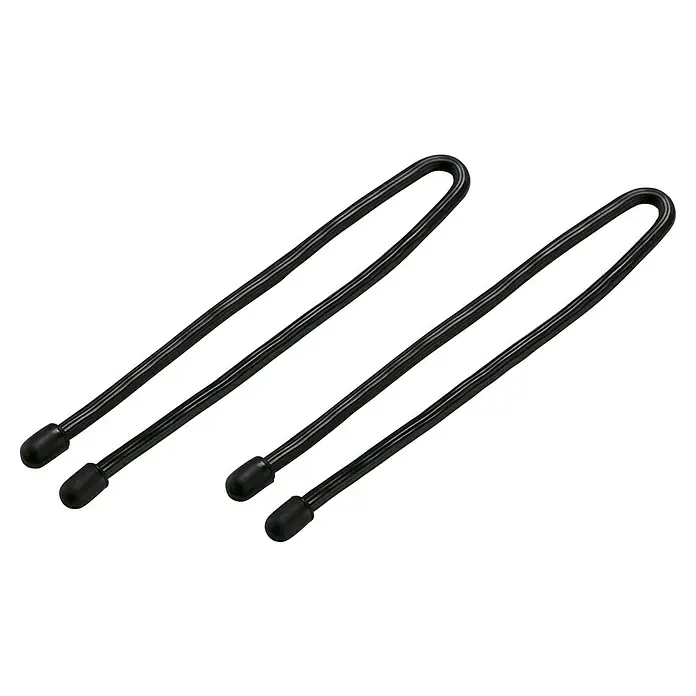 Inofix Bridas para cables Magic Tie - 2 ud., 25 cm, Negro - Dos gomas de pelo negras engomadas con nudos en los extremos, que garantizan una sujeción segura y cómoda.