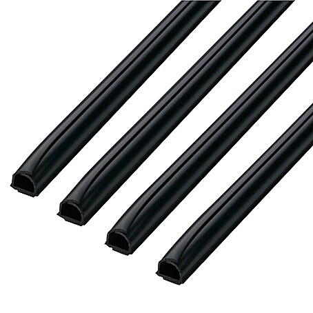 Inofix Cablefix Guía pasacables (Largo: 1 m, Negro, 4 ud.)