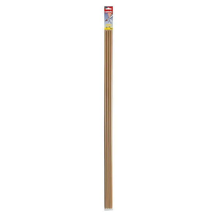 Inofix Cablefix Guía pasacables - Largo: 1 m, Beige, 4 ud. - La imagen muestra un paquete de canales de cable Cablefix, ideales para gestionar los cables en casa o en la oficina.