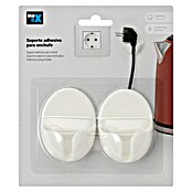 Inofix Colgador adhesivo para enchufes (Plástico, Blanco, 2 ud.) | BAUHAUS