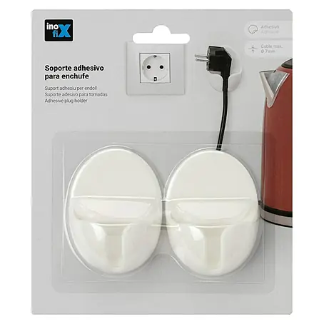 Inofix  Colgador adhesivo para enchufes