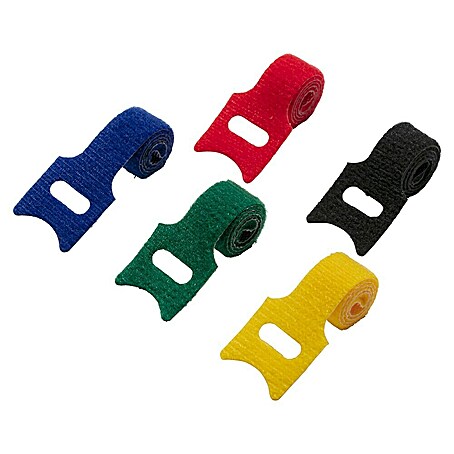 Inofix Cinta de velcro para cables (5 ud., 20 cm, Multicolor)
