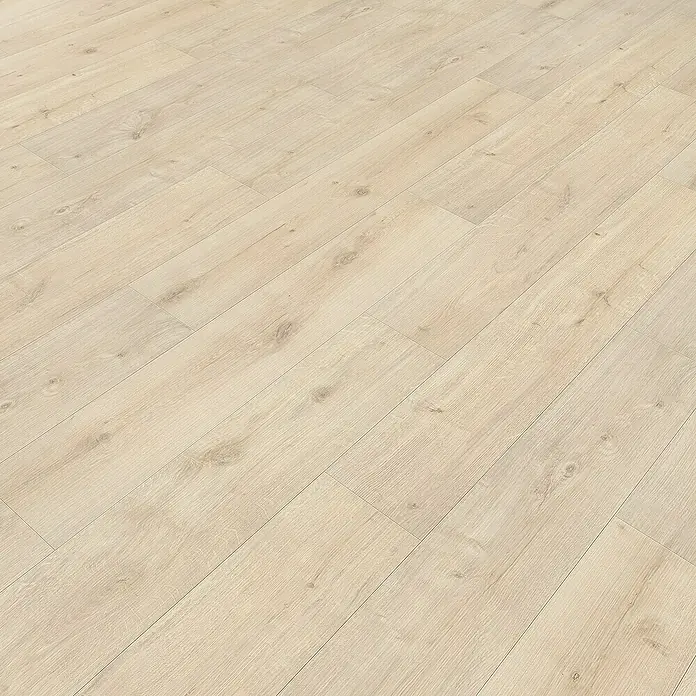 Living by Haro Laminatmuster Sonderedition Eiche Siena weiß290 x 193 x 7 mm, Landhausdiele - Helles Laminat in Holzoptik. Die Dielen sind in einem hellen Farbton gehalten und weisen eine natürliche Holzmaserung auf.