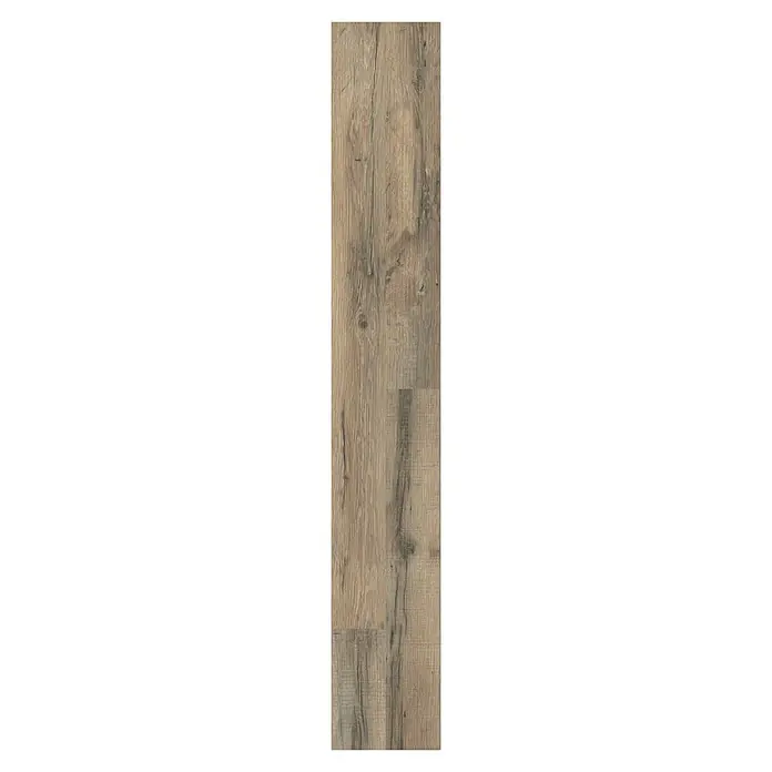 Living by Haro Laminatmuster Sonderedition Graphiteiche - 290 x 193 x 7 mm, 2-Stab - Detailaufnahme einer Bodenfliese in Holzoptik, die Wärme und rustikalen Charme in jeden Raum bringt.