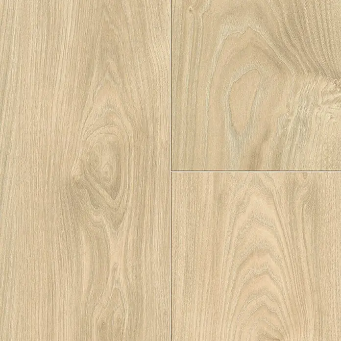 Living by Haro Laminat NKL32 - Kastanie Granby, Landhausdiele, 1.282 x 193 x 7 mm - Helles Laminatbodenmuster mit Holzmaserung. Das Laminat hat eine natürliche Holzoptik und eine glatte Oberfläche.
