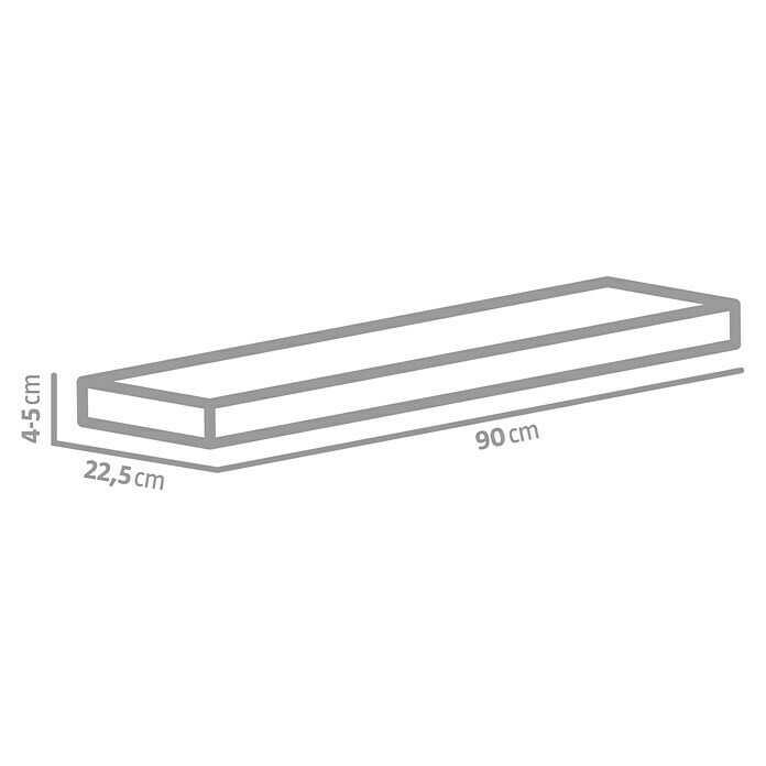 EHL Gehwegplatte Beton-Bahnschwelle (Naturbraun, 22,5 x 90 x 5 cm, Stonewood)