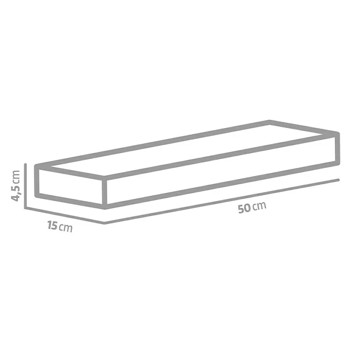 Christoph Rasenkante - 50 x 4,5 x 15 cm, Anthrazit, Beton - Abbildung eines quaderförmigen Produkts mit den Maßen 4,5 cm x 15 cm x 50 cm, ideal für Konstruktions- oder Bastelprojekte.