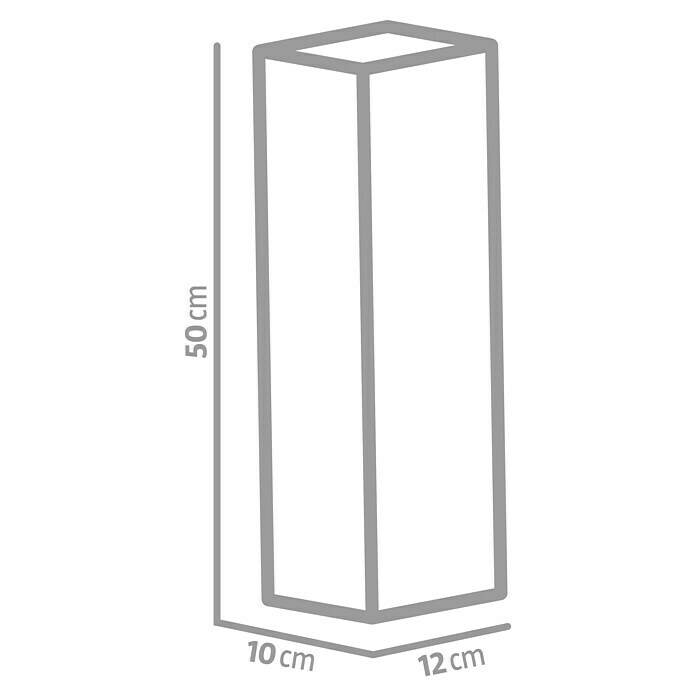 Granit-Palisade G 654 (Anthrazit, 10 x 12 x 50 cm, Geflammt)