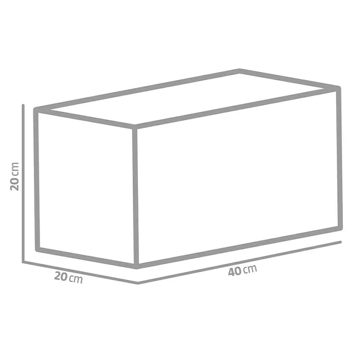 Christoph Gartenmauer Ambienta - 40 x 20 x 20 cm, Grau, Beton - Quaderförmige Pflanzkiste mit den Maßen 20 cm x 20 cm x 40 cm, ideal für den Garten oder Balkon. Robust und stilvoll für Ihre Pflanzen.