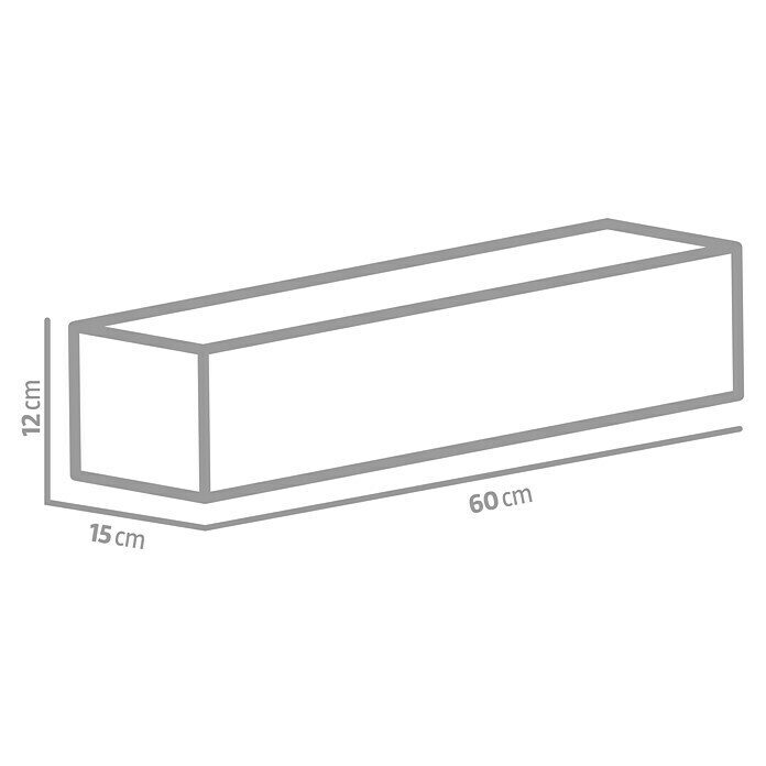 EHL Mauerstein Anzio (Grau/Anthrazit, 60 x 15 x 12 cm, Beton)