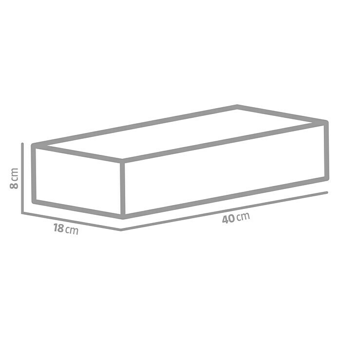 EHL Mauerstein Burgundermauer (Grauwacke, 40 x 18 x 8 cm, Beton)