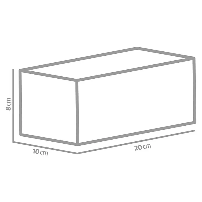 EHL Pflasterstein Drän - Anthrazit, 20 x 10 x 8 cm, Rechteckig - Rechteckige Box mit den Maßen 20 cm Länge, 10 cm Breite und 8 cm Höhe, ideal für verschiedene Aufbewahrungszwecke.