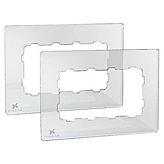 Xindar Marco protección doble pack 2 (Transparente/Blanco, x 2, Plástico, En pared)