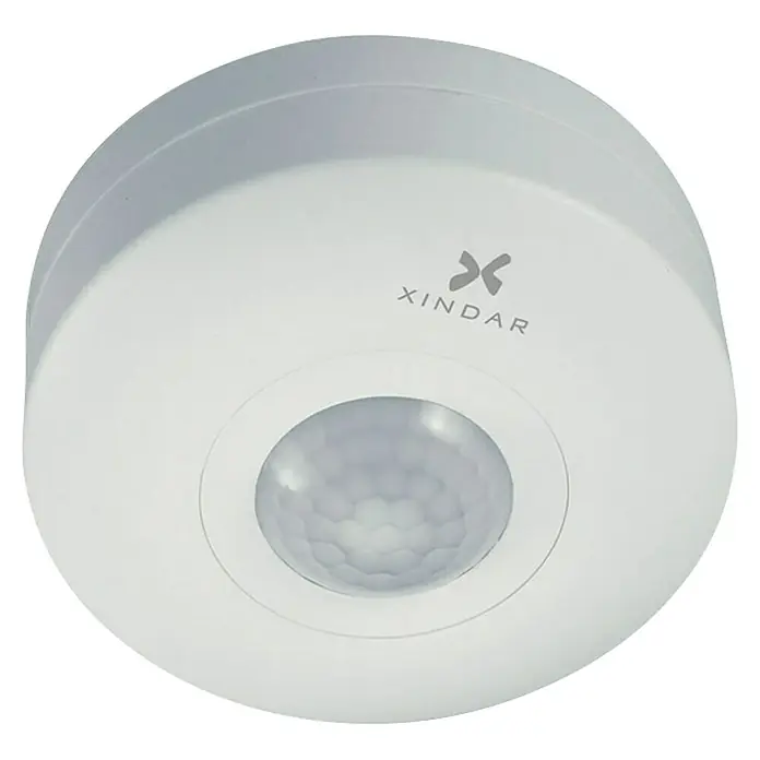 Xindar Sensor de movimiento SEKKYUR-C - Alcance sensor: 6 m, Blanco, Ángulo de detección sensor: 360 ° - Sensor de movimiento Xindar para montaje en techo, ideal para iluminación automática en espacios interiores.