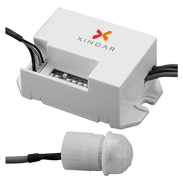 Xindar Sensor de movimiento SEKKYUR MIKROIR - Alcance sensor: 6 m, Blanco, Ángulo de detección sensor: 360 °, L x An x Al: 25 x 45 x 38 mm - Sensor XINDAR: Sensor inteligente con carcasa y cable de conexión para un uso versátil en la automatización de edificios.