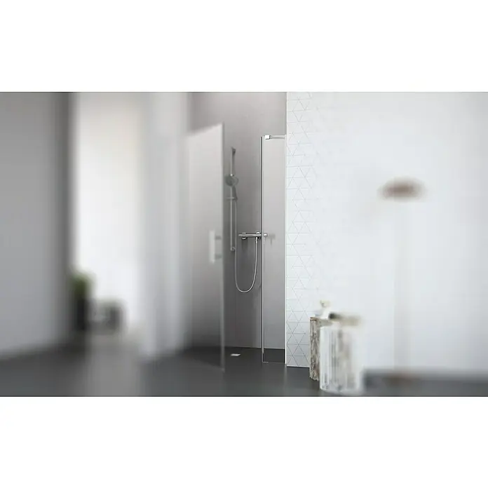 Camargue Vario Duschwand-Seitenteil S17 - B x H: 20 x 191,5 cm, Beschichtet, Silber - Elegante Dusche mit klaren Linien und modernem Design, inklusive Duscharmatur und Glasabtrennung. Ideal für ein stilvolles Badezimmer.