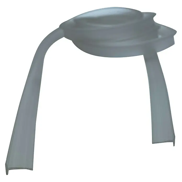 Camargue Vario Wasserabweisprofil - Kunststoff, Farblos, Länge: 115 cm - Grauer Stirnband-Haarreif mit flachem, rundem Oberteil und zwei herabhängenden Strähnen für einen eleganten Look.