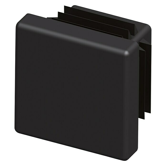 Kantoflex Lamellenstopfen23,5 x 23,5 mm, Schwarz, PVC Left Side View