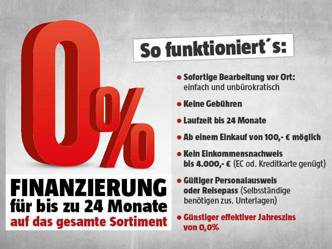 0 Prozent Finanzierung