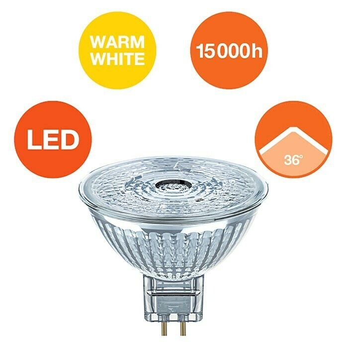 Osram LED svjetiljka (2,9 W, 36°, Bez prigušivanja, Topla bijela)