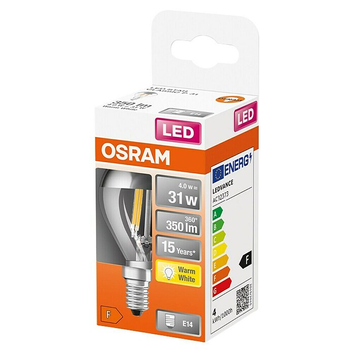 Osram Star LED svjetiljka (4 W, Boja svjetla: Topla bijela, Bez prigušivanja, Okruglo)
