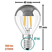 Osram Star LED svjetiljka (4 W, Boja svjetla: Topla bijela, Bez prigušivanja, Okruglo)