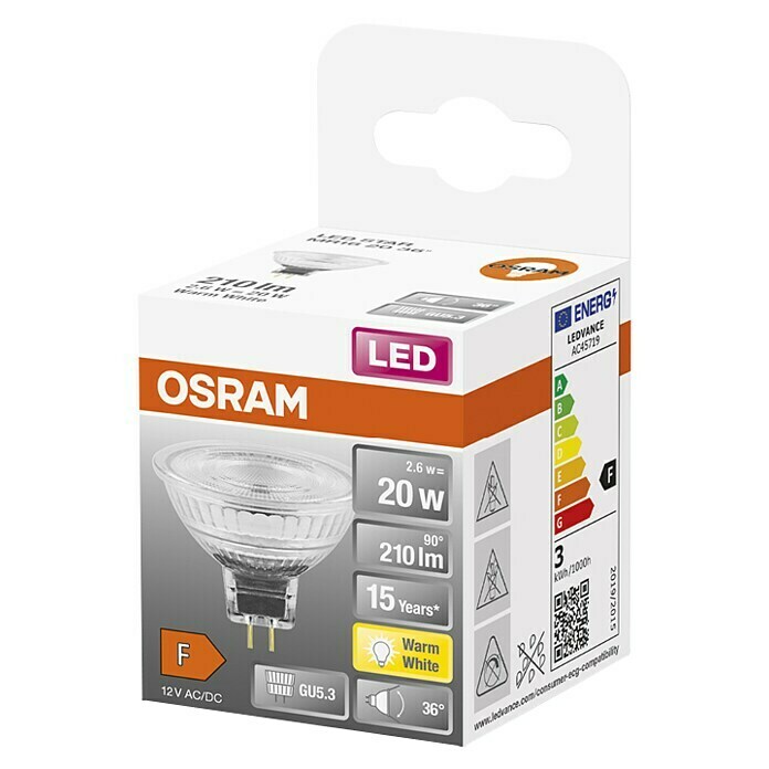 Osram LED svjetiljka (2,9 W, 36°, Bez prigušivanja, Topla bijela)