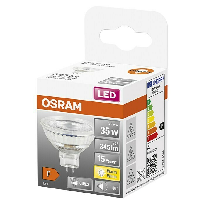 Osram LED svjetiljka (4,6 W, 36°, Bez prigušivanja, Topla bijela)