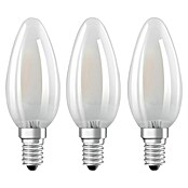 Osram Star Bombilla LED Classic B 40 (4 W, E14, Blanco cálido, Mate, 3 uds.)
