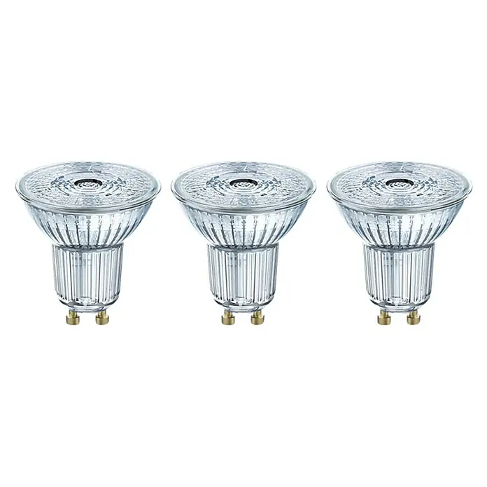 Osram Star LED-Lampen Set Reflektor GU10 - GU10, Nicht Dimmbar, Warmweiß, 230 lm, 2,6 W, 3 Stk. - Drei MR16-Halogenlampen, die für eine helle und fokussierte Beleuchtung sorgen, ideal für Akzentbeleuchtung und den Einsatz in Strahlern.