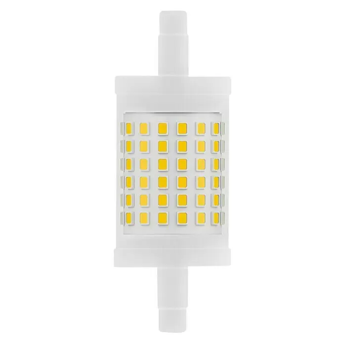 Osram Star Bombilla LED R7S - R7s, No regulable, Blanco cálido, 1.521 lm, 11,5 W - Bombilla LED de cápsula blanca con una matriz rectangular de chips LED amarillos y dos conectores de clavija.
