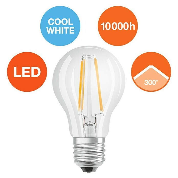 Osram Star LED svjetiljka (6,5 W, E27, Neutralno bijelo, Bez prigušivanja, 3 kom)
