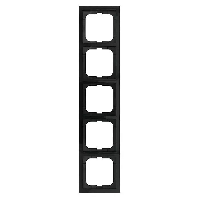 Busch-Jaeger Future Linear Abdeckrahmen 1725-181K - Anthrazit, 5-fach, Kunststoff - Vorderansicht