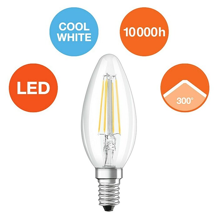 Osram Star LED svjetiljka (4 W, E14, Neutralno bijelo, Bez prigušivanja, 3 kom)