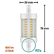 Osram Star Bombilla LED (7 W, Color de luz: Blanco cálido, No regulable, Tubular)