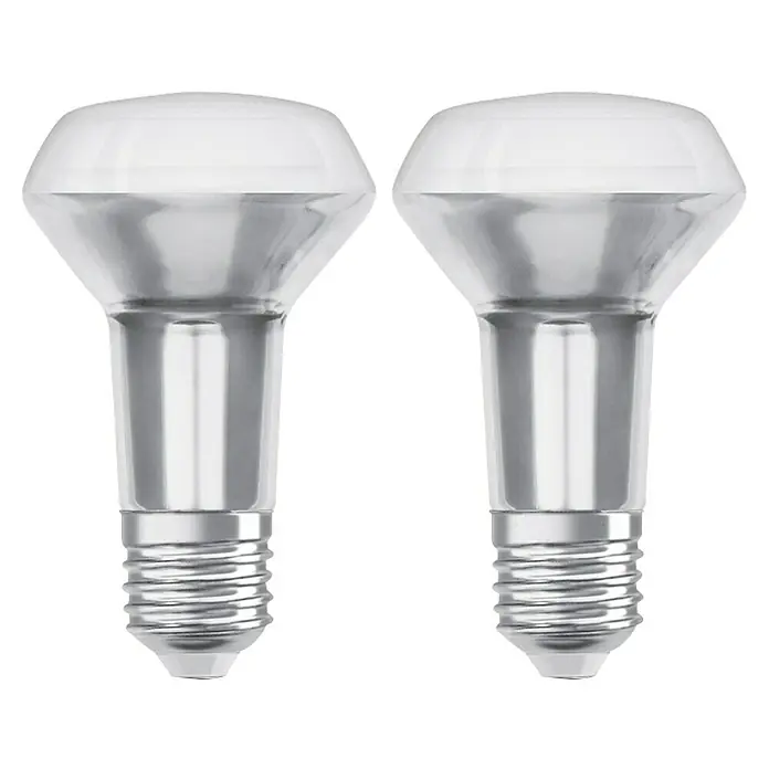 Osram Star LED-Lampen Set Star R63 E27 - E27, Nicht Dimmbar, Warmweiß, 210 lm, 2,6 W, 2 Stk. - Zwei R63 Reflektorlampen, ideal für gerichtete Beleuchtung und Akzentuierung. Energiesparende LED-Technologie für langlebige und effiziente Lichtquellen.